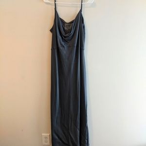 Anthropologie silk slip maxi dress